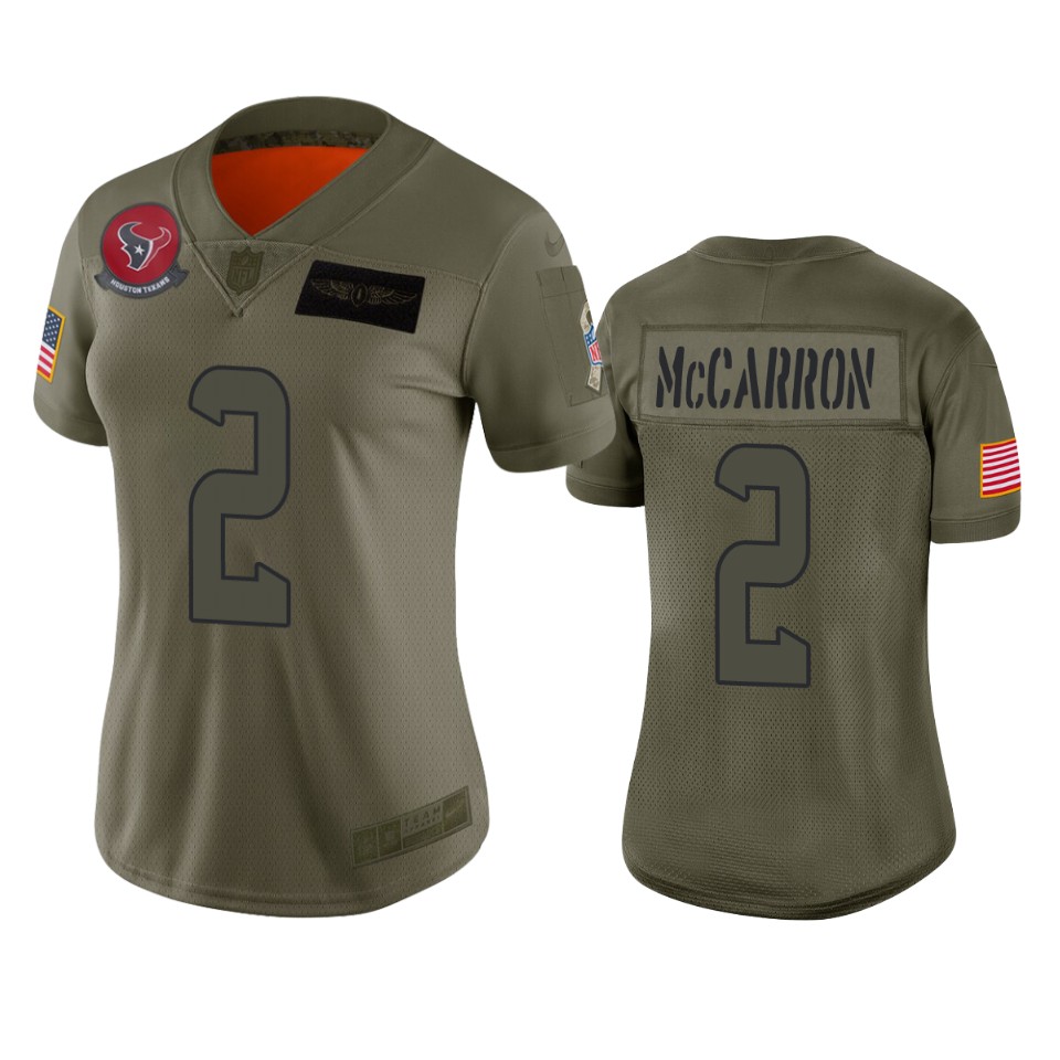 Womens Houston Texans Aj Mccarron Camo 2019 Salute To Service Limited Jersey