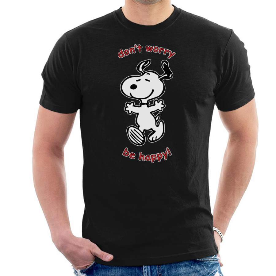 Snoopy Dont Worry Be Happy Men’s T-shirt
