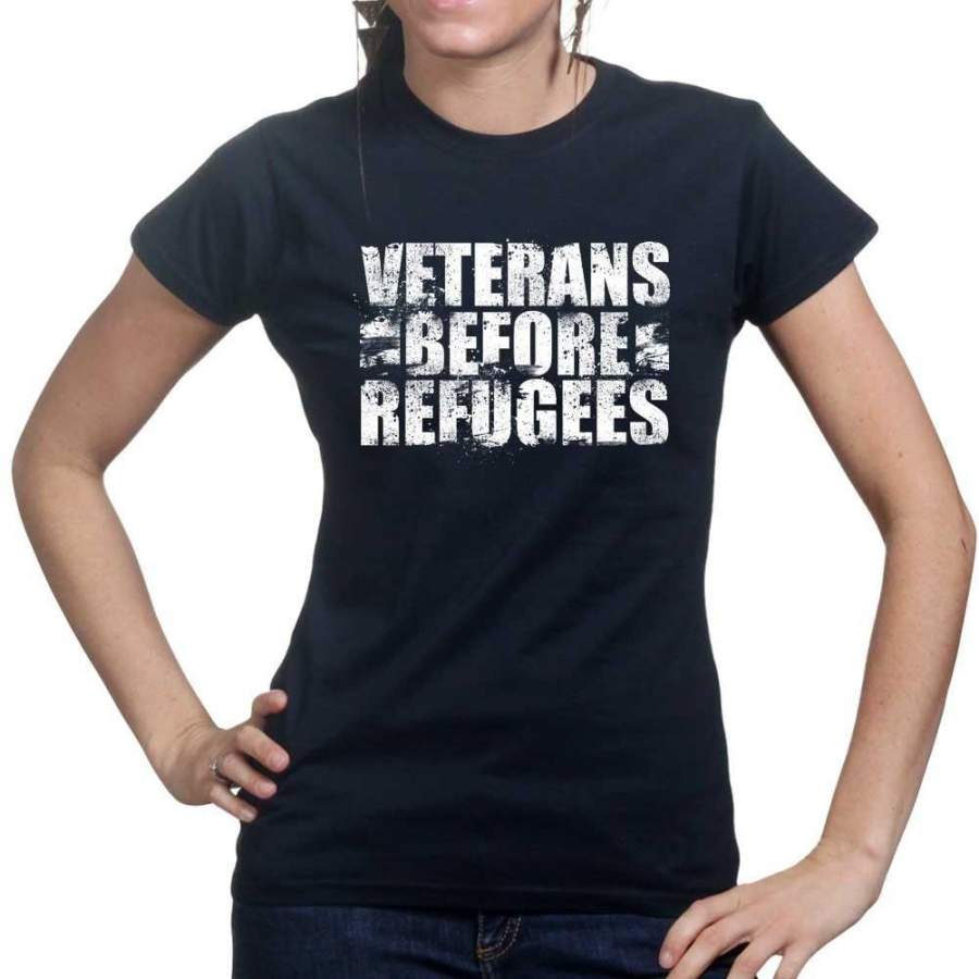 Veterans Before Refugees Ladies T-shirt