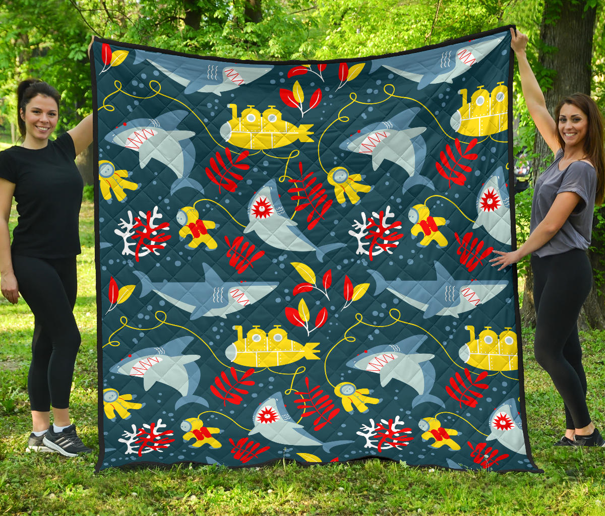 Shark Pattern Premium Quilt