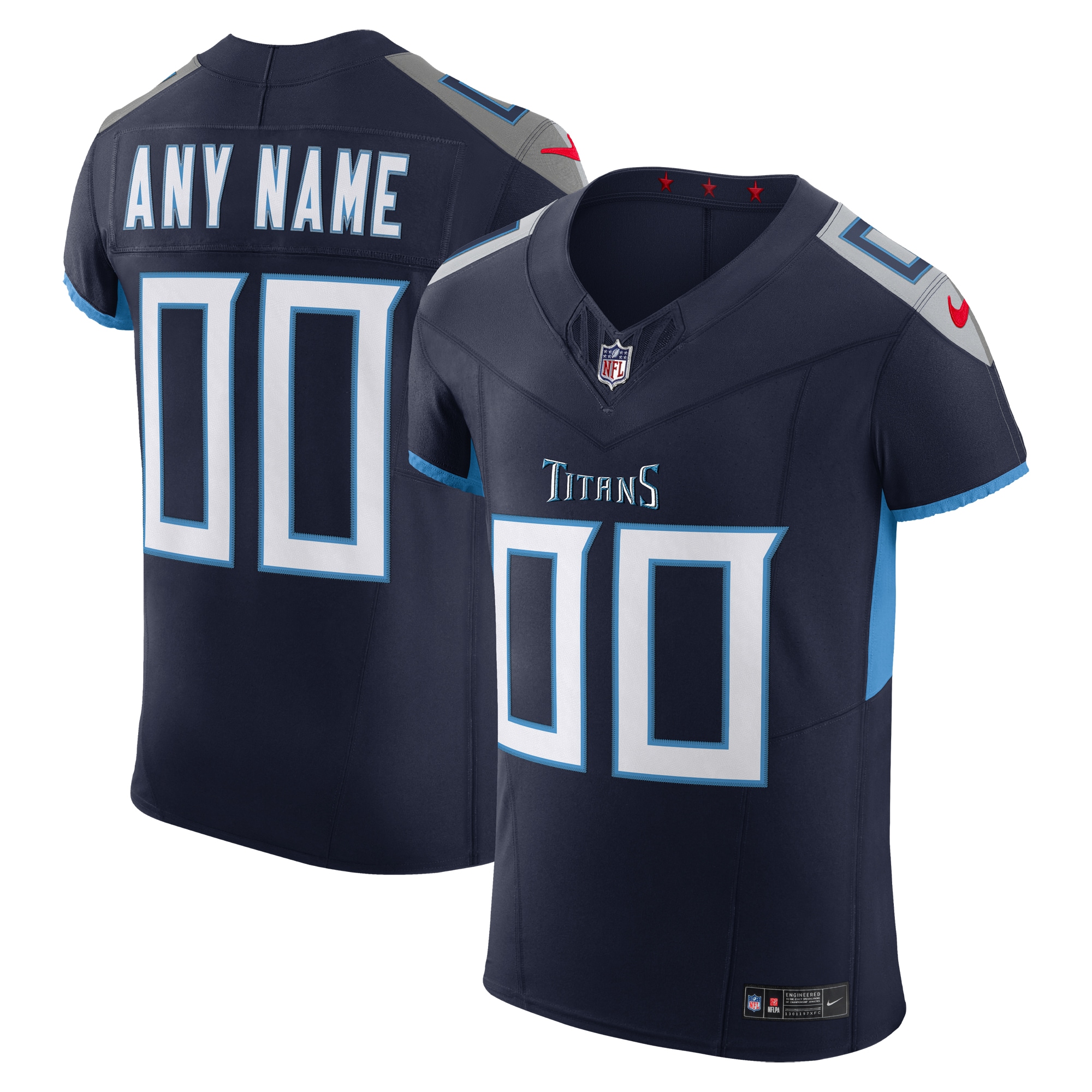 Tennessee Titans Vapor F.U.S.E. Elite Custom Jersey – Navy