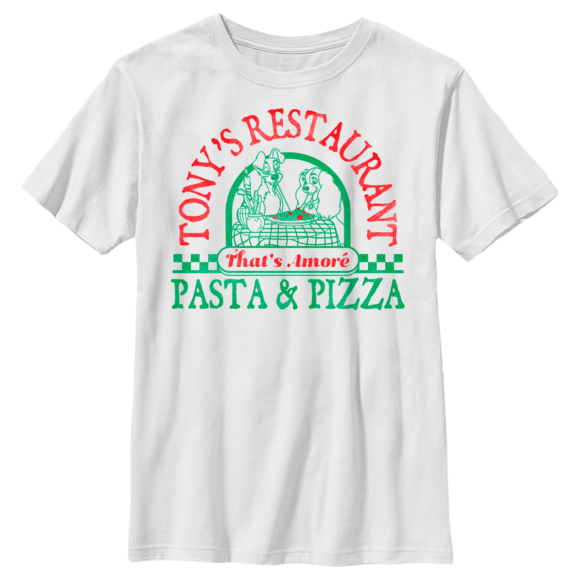 Boy’S Lady And The Tramp Tony’S Pasta & Pizza Restaurant T-Shirt