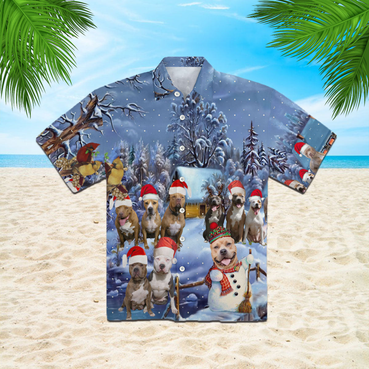 Pitbull Christmas Hawaiian Shirt – For Men And Women