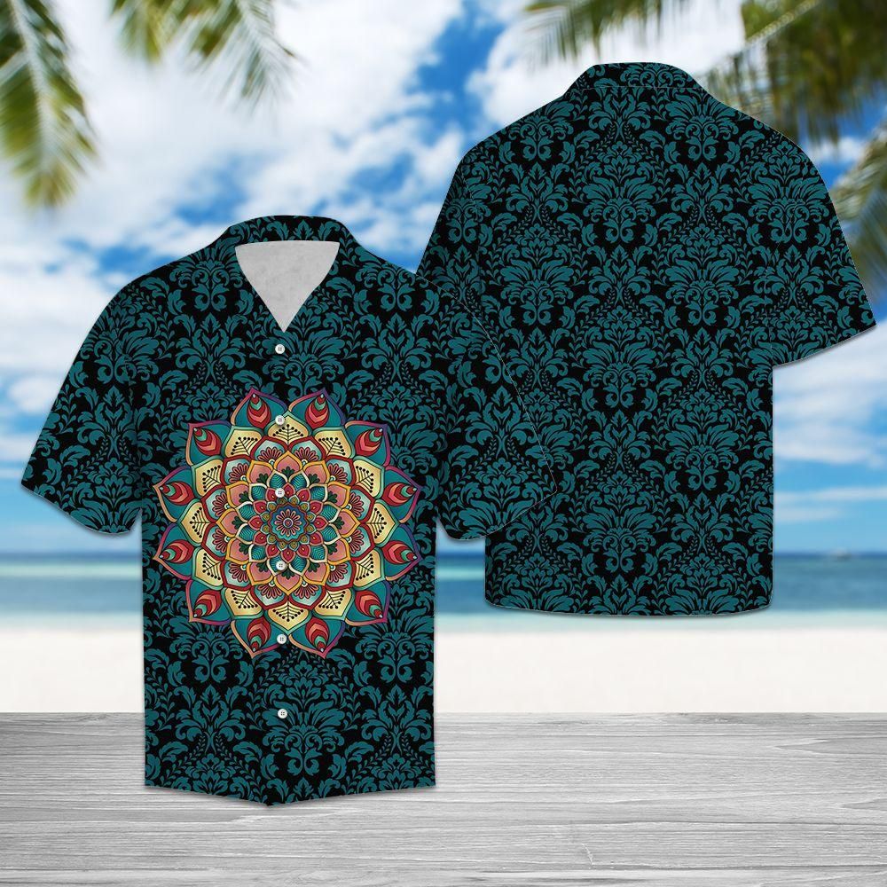 Blue Mandala Aloha Hawaii Shirt Colorful Short Sleeve Summer Beach Casual For Men And Women Ha74089