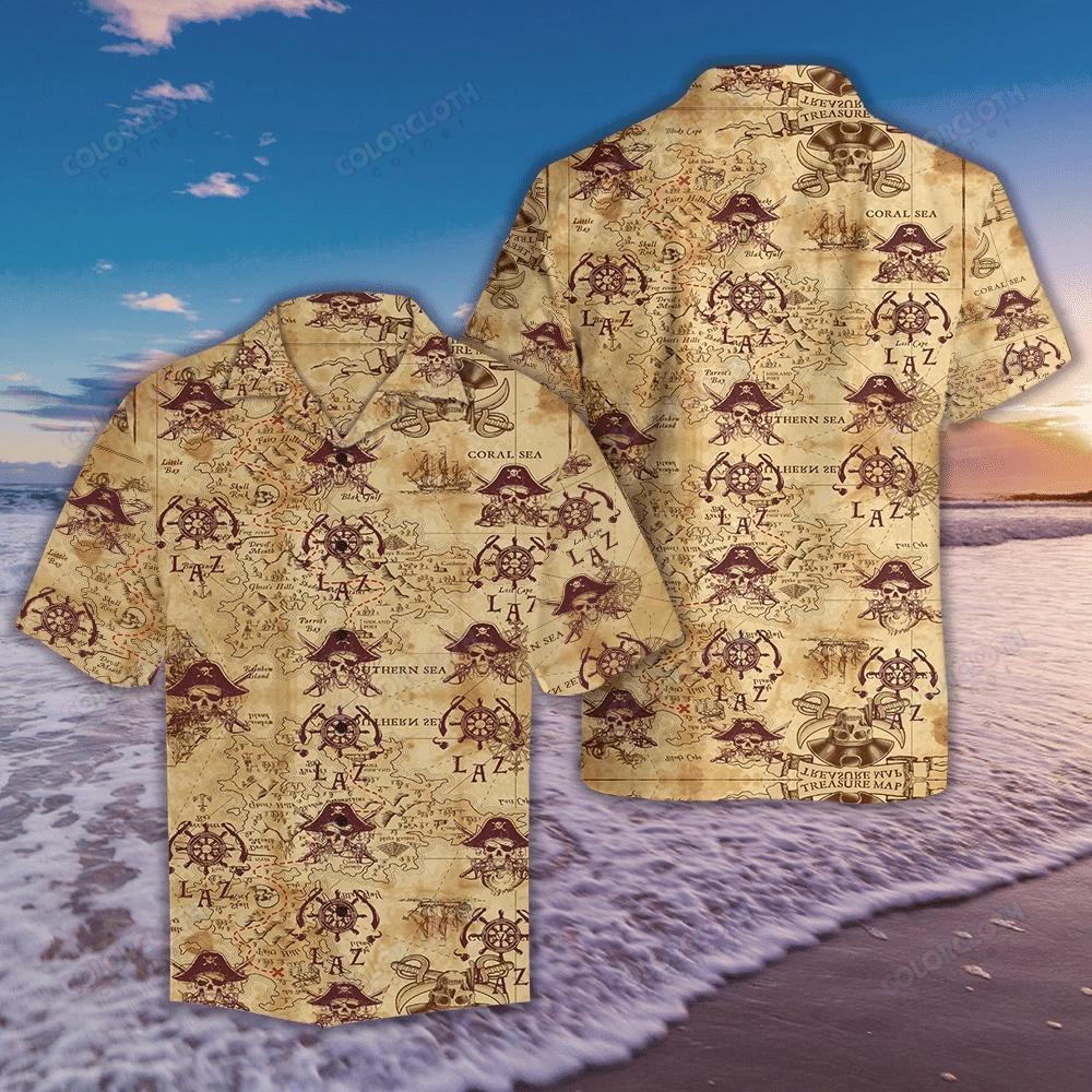 Hawaiian Caribbean Map Shirt Ha22841