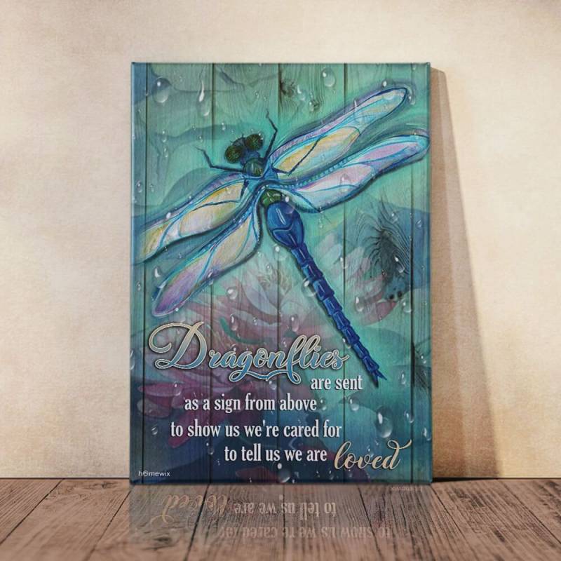 A Sign From Above Dragonflies Poster Canvas 5132203069