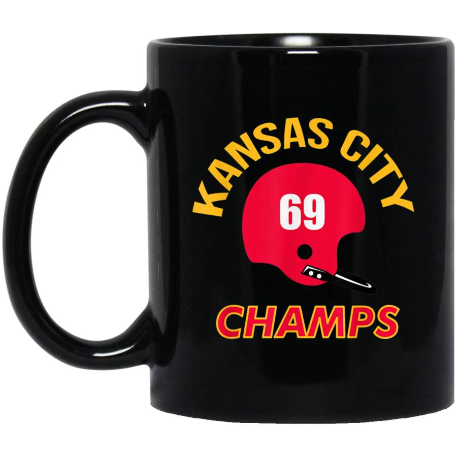 Retro Kansas City Football Helmet Vintage KC 69 Champs Mug