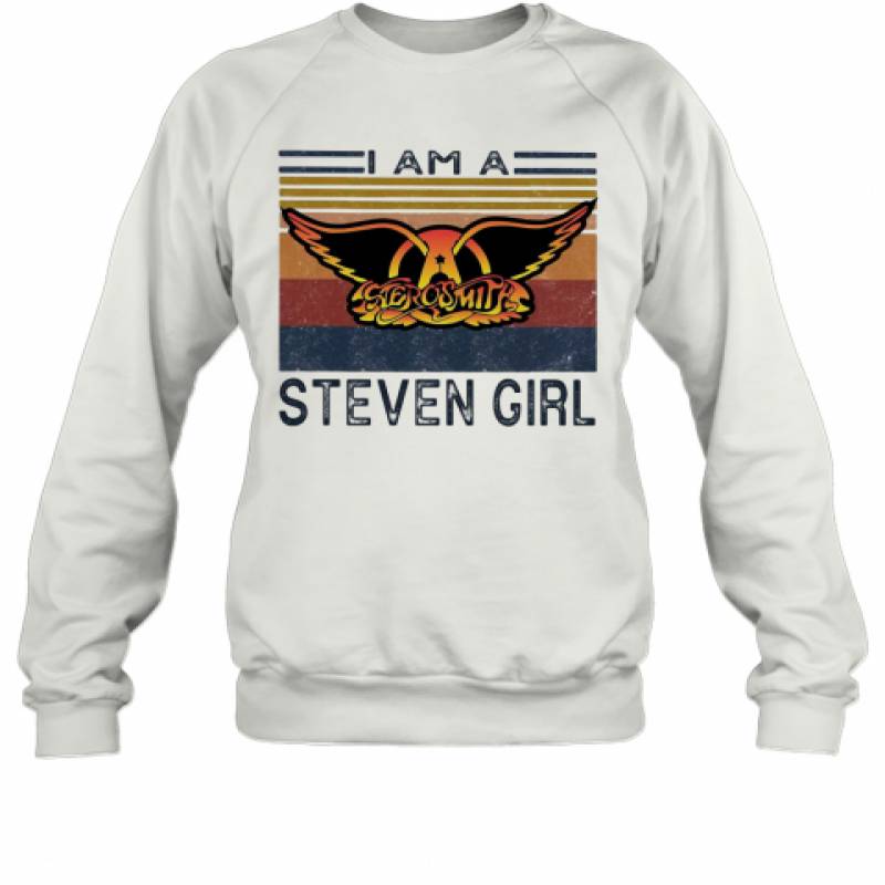 Aerosmith I Am A Steven Girl Vintage Retro Sweatshirt