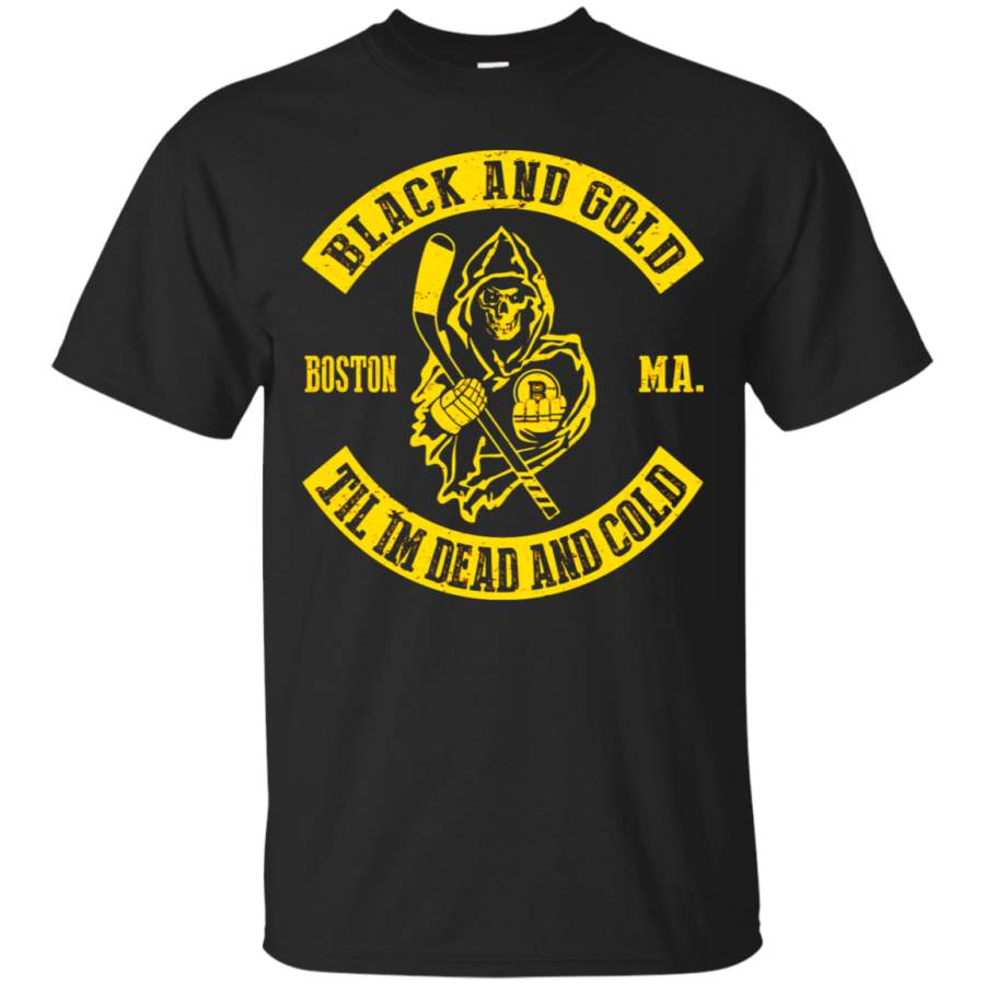 AGR Black And Gold Boston Bruins Hockey T-Shirt