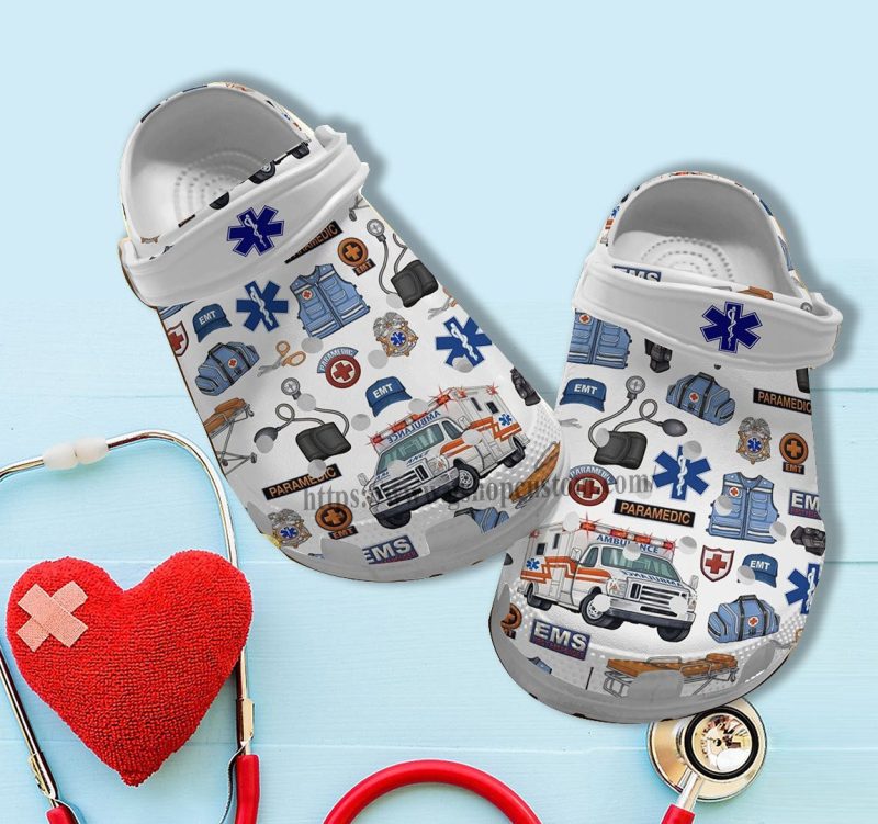 Emergency Driver Car Ems Item Croc Shoes Gift Aunt Mother Day 2022- Ems Worker Shoes Croc Clogs Gift Birthday Girl