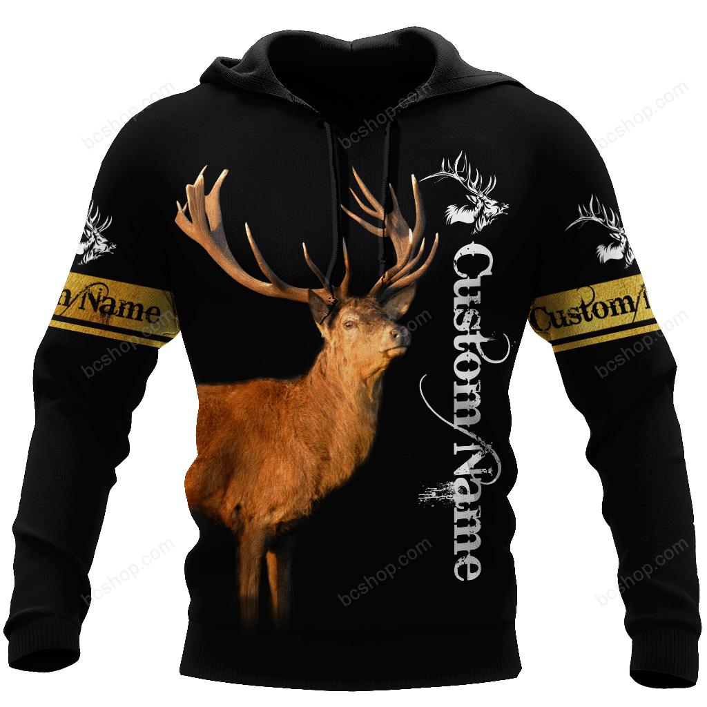 Custom Name – Love Deer 3D All Over Printed Shirts For Men And Woman