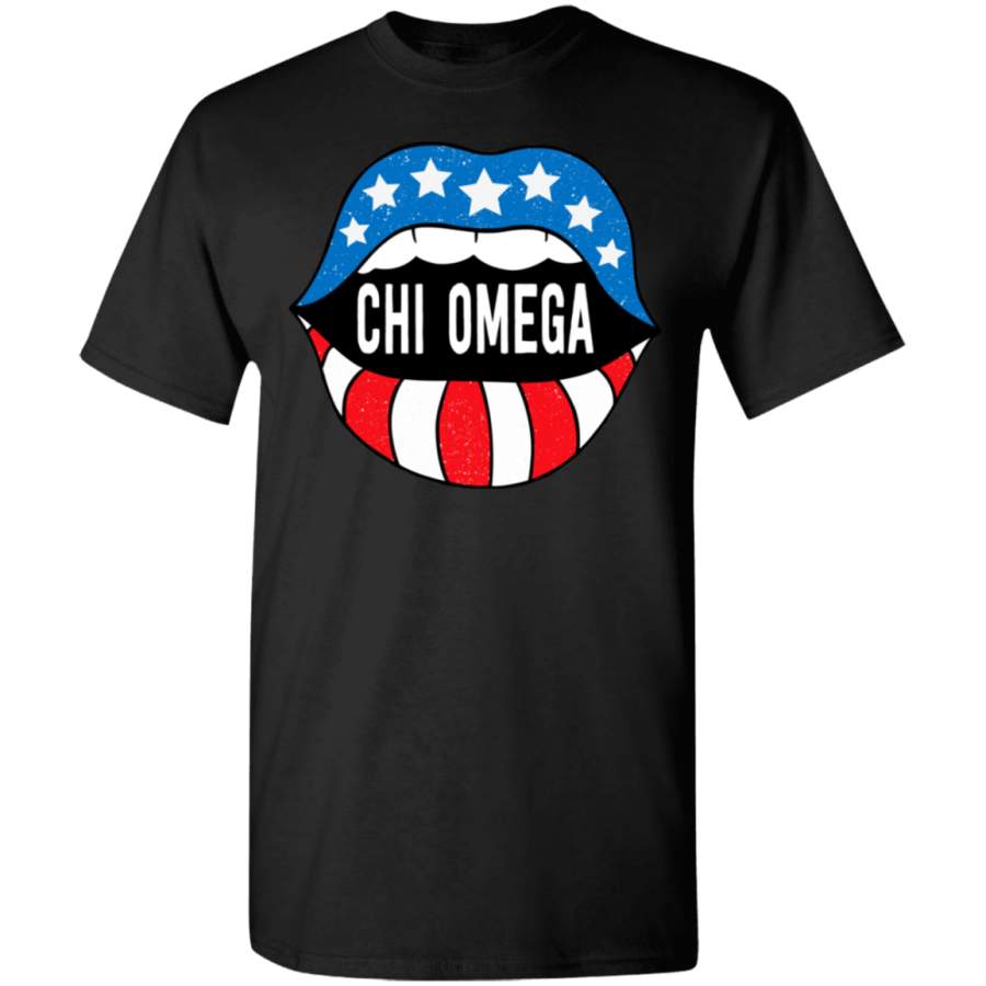 Chi-Omega Sorority Lips Retro Vintage Shirt