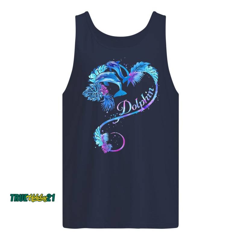 Dolphin Tropical Heart shirt Men’s Tank Top