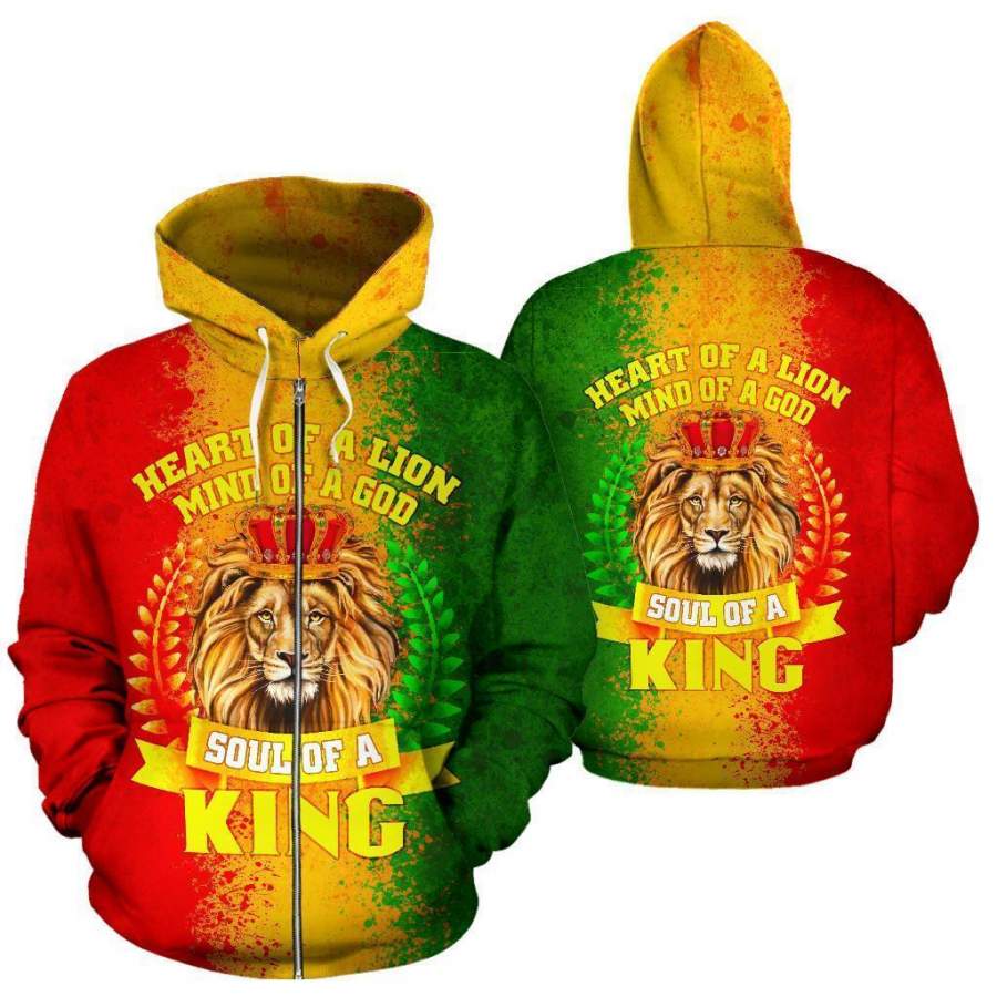 African Zip-Up Hoodie – Africa Soul Of A King