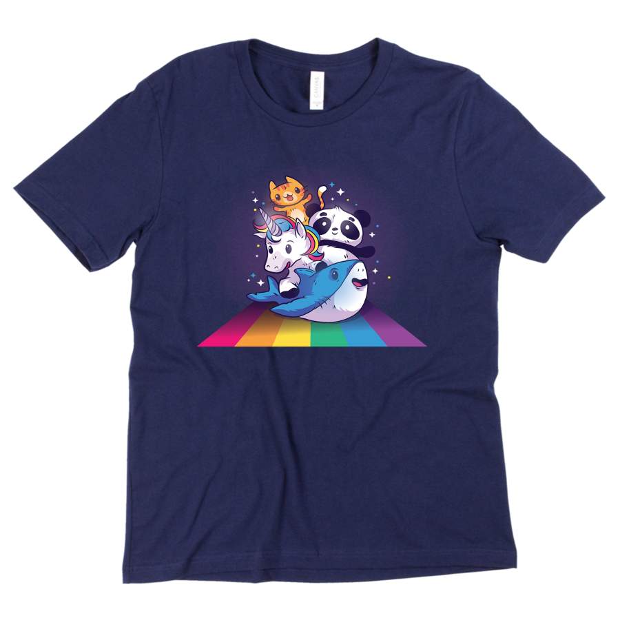 Adorable Cat Unicorn Panda Shark Rainbow T-Shirt