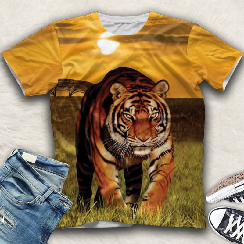 Bengal Tiger Sunset G5623 – Unisex Tshirt 3D