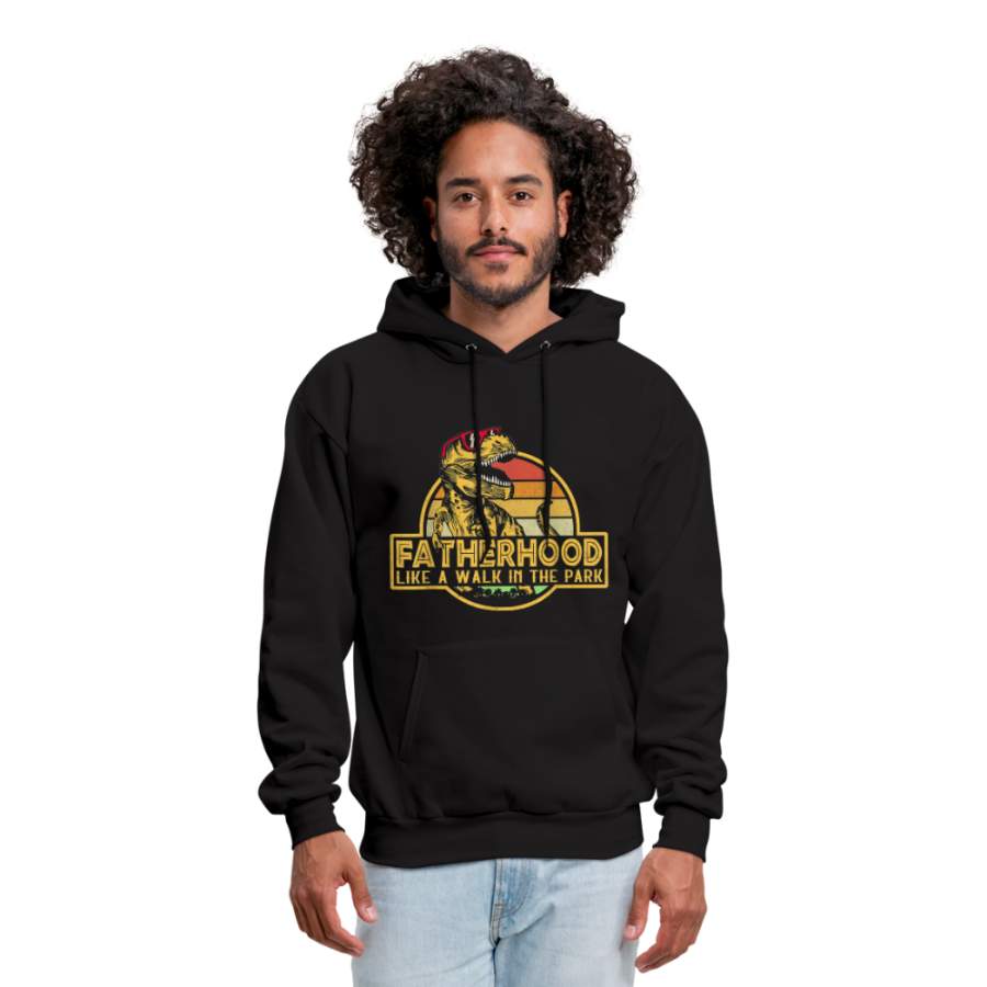 Vintage Fatherhood Dinosaur Men’s Hoodie