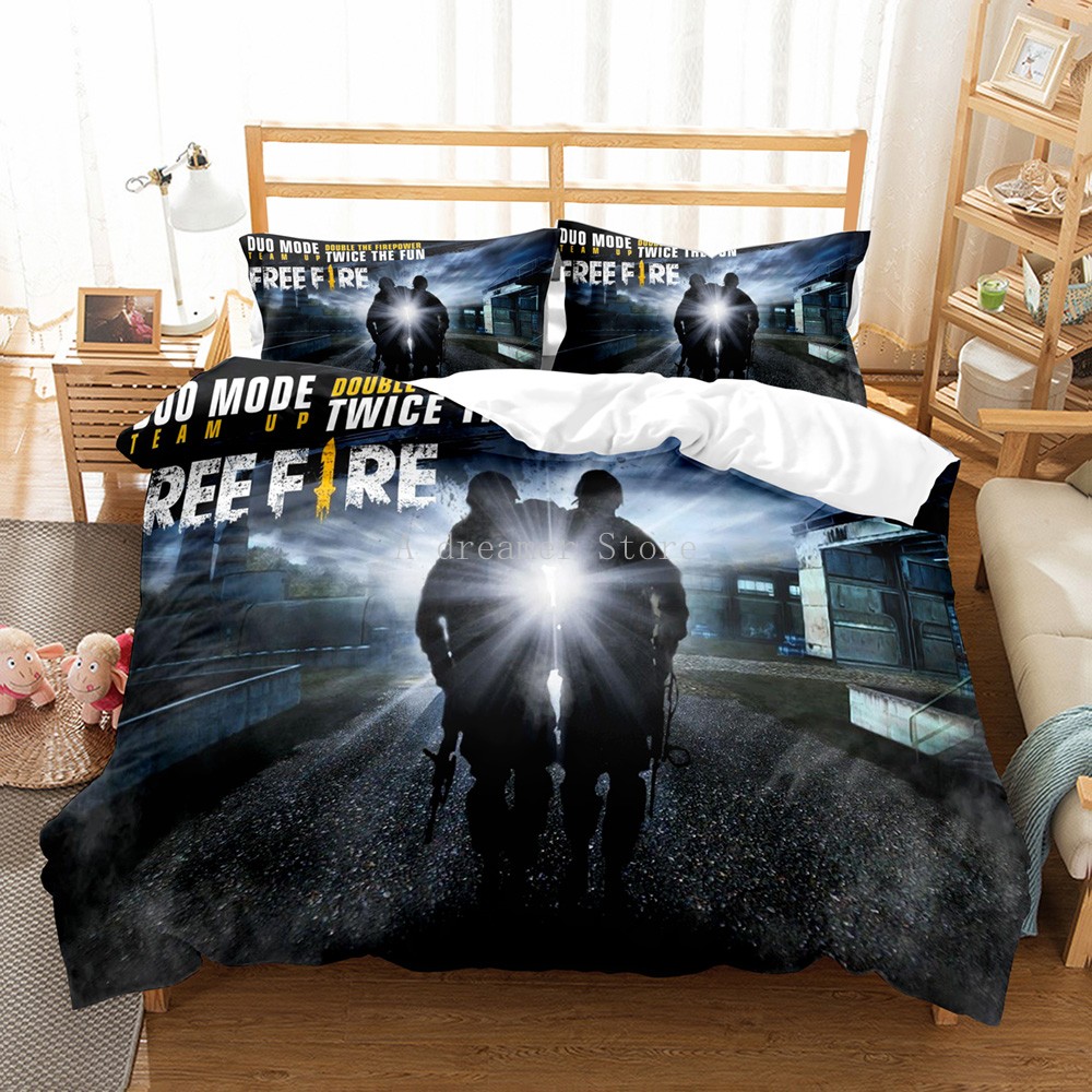 3D Printed Garena Fire Bedding Set Game Duvet Covers Comforter Colorful Bedclothes For Luxury Home Decor