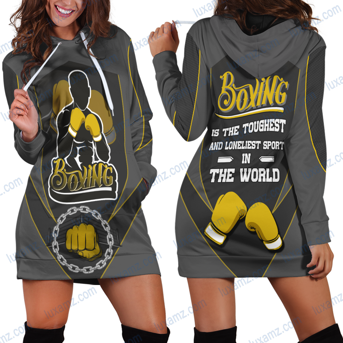 Boxing 3D Hoodie Dress