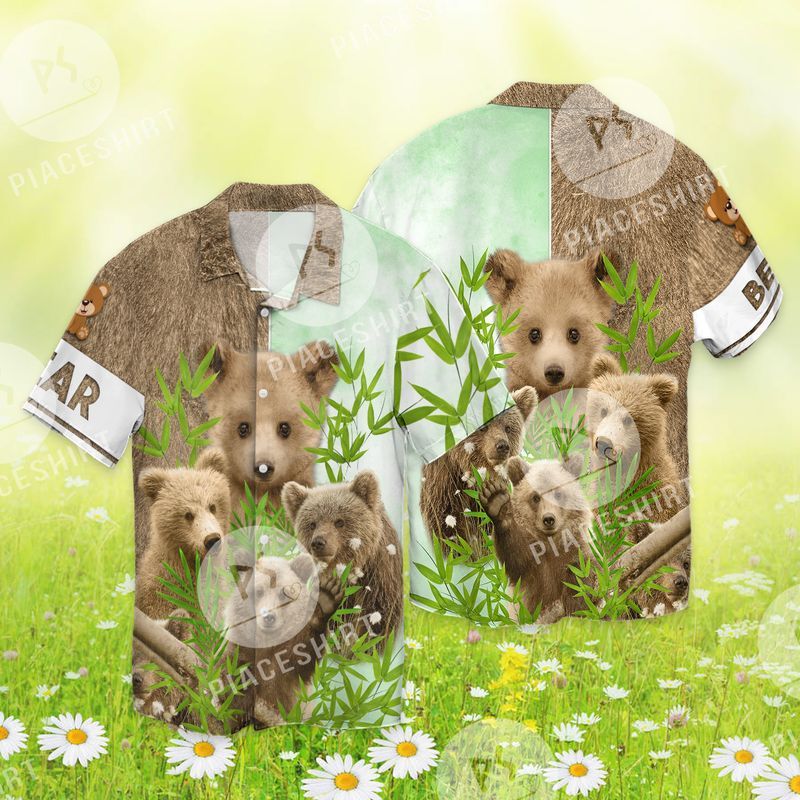 Cute Baby Bears For Bear Lovers Full Print Hawaii Shirt Ha95092