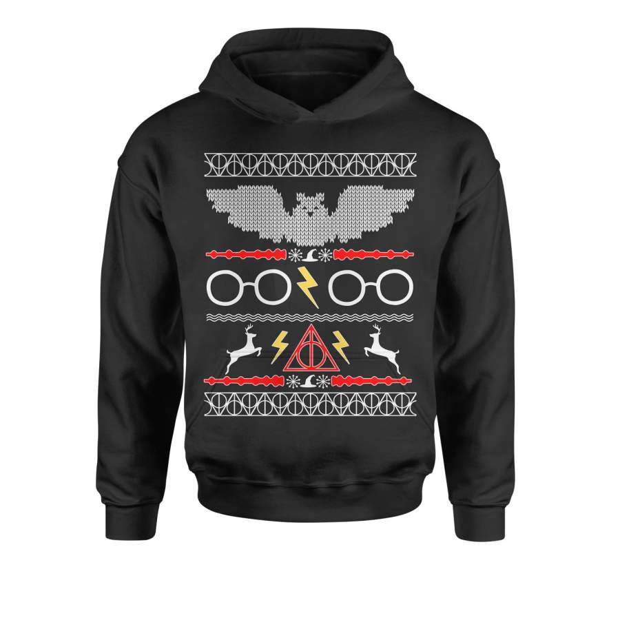 Wizarding World Ugly Christmas Youth-Sized Hoodie