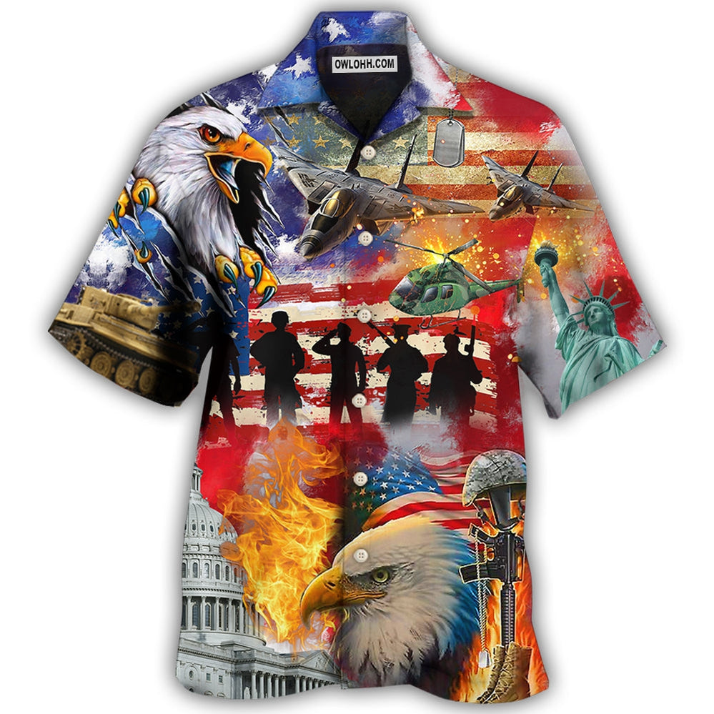 Veteran Independence Day American – Hawaiian Shirt – Owl Ohh