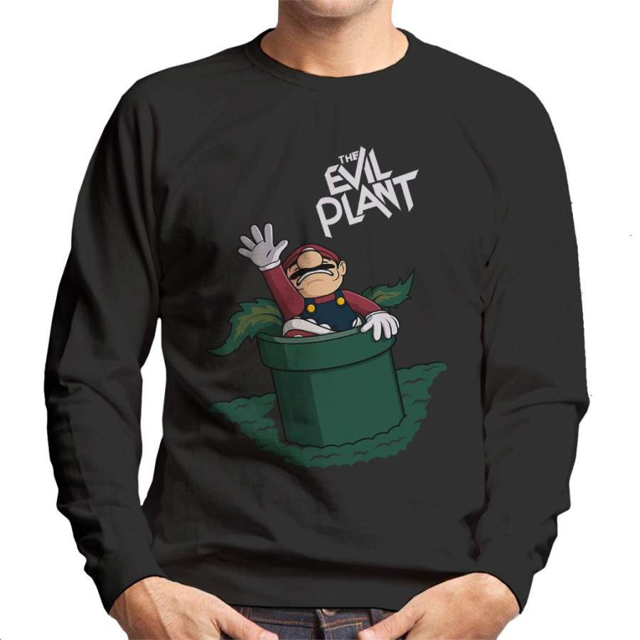 The Evil Plant Super Mario Ash Vs Evil Dead Men’s Sweatshirt