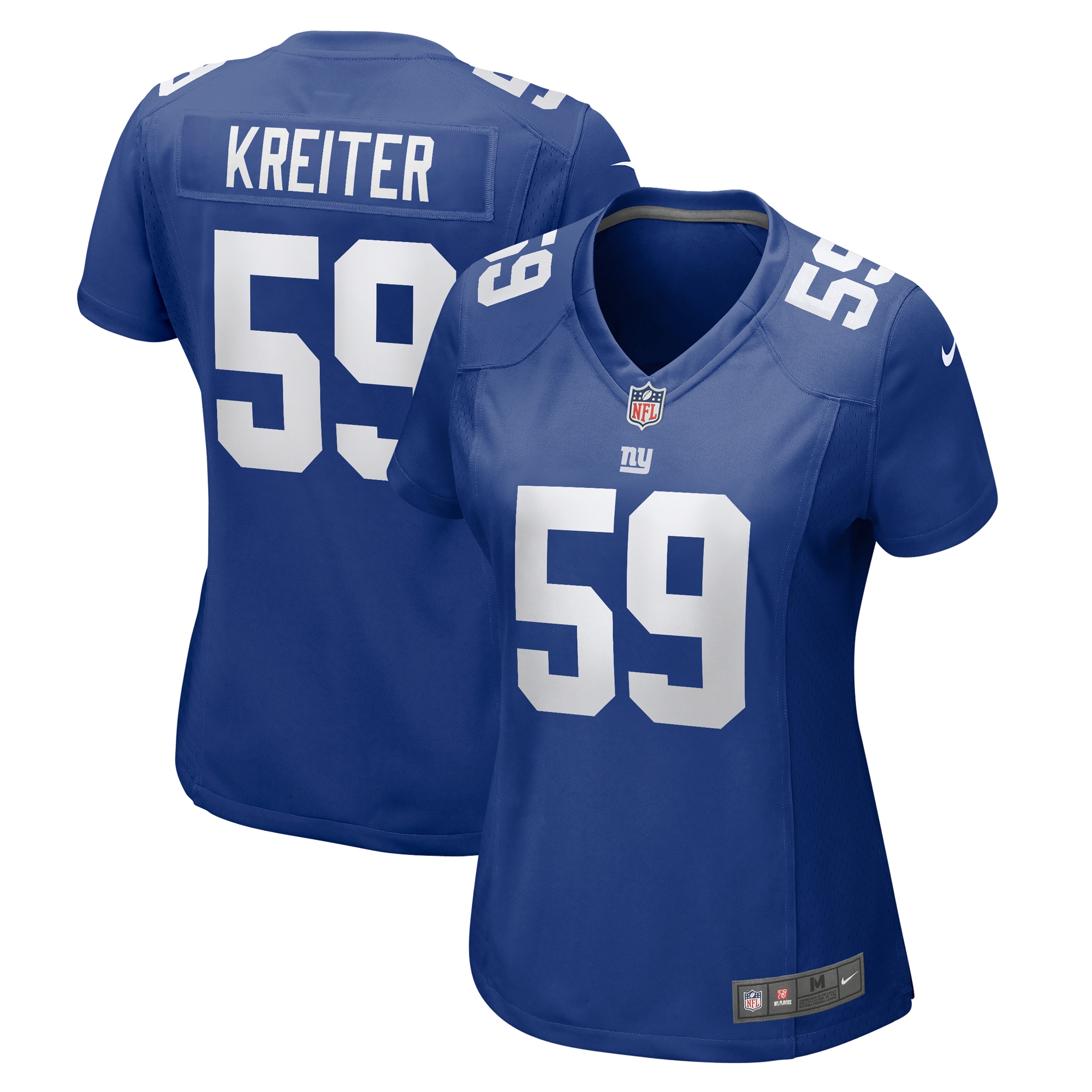 Women’s New York Giants Casey Kreiter Royal Team Game Jersey