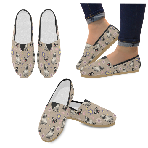 Pug Flower Women’s Casual Shoes