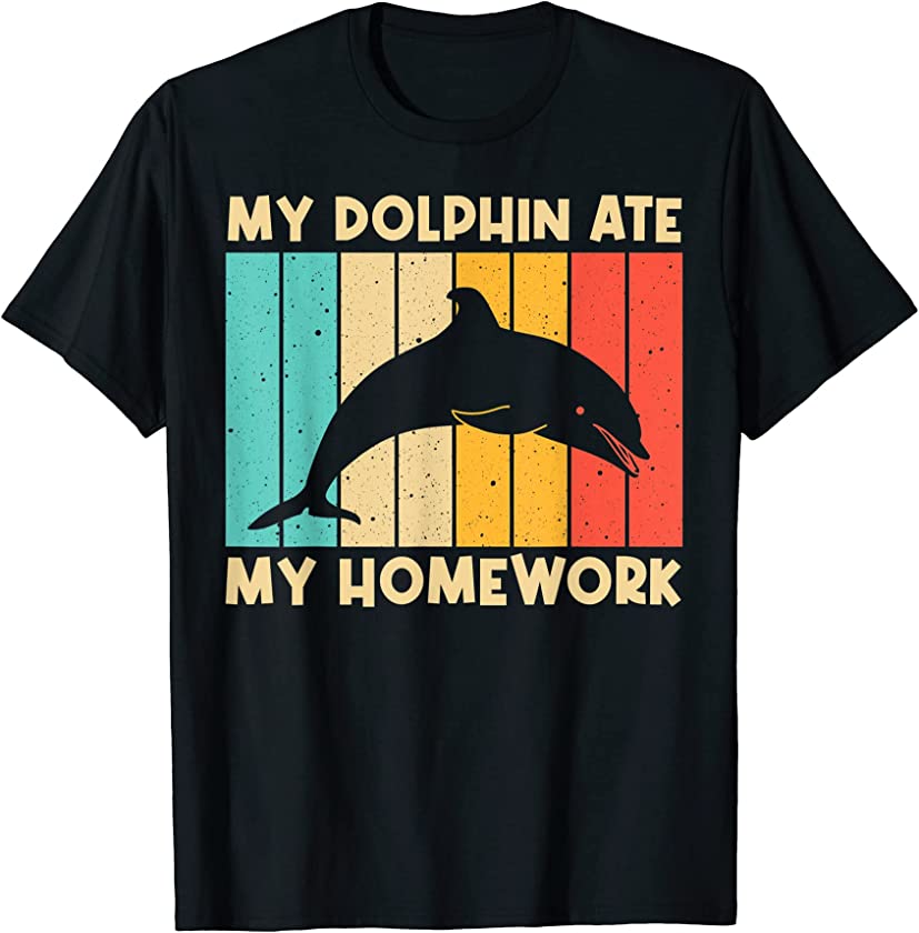 Cool Dolphin For Kids Boys Dolphins Beluga Whale Sea Animal T-Shirt