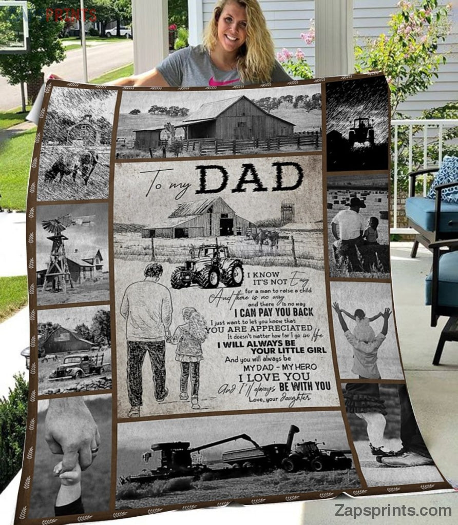 Gift For Dad  – To My Dad – Farmer – Be With You – Blanket