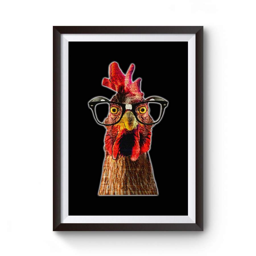 Vintage Chicken Dictionary Animal Steampunk Chicken Art Mother Hen Poster