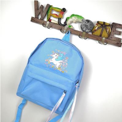 Cartoon Unicorn Candy Color Canvas Backpack