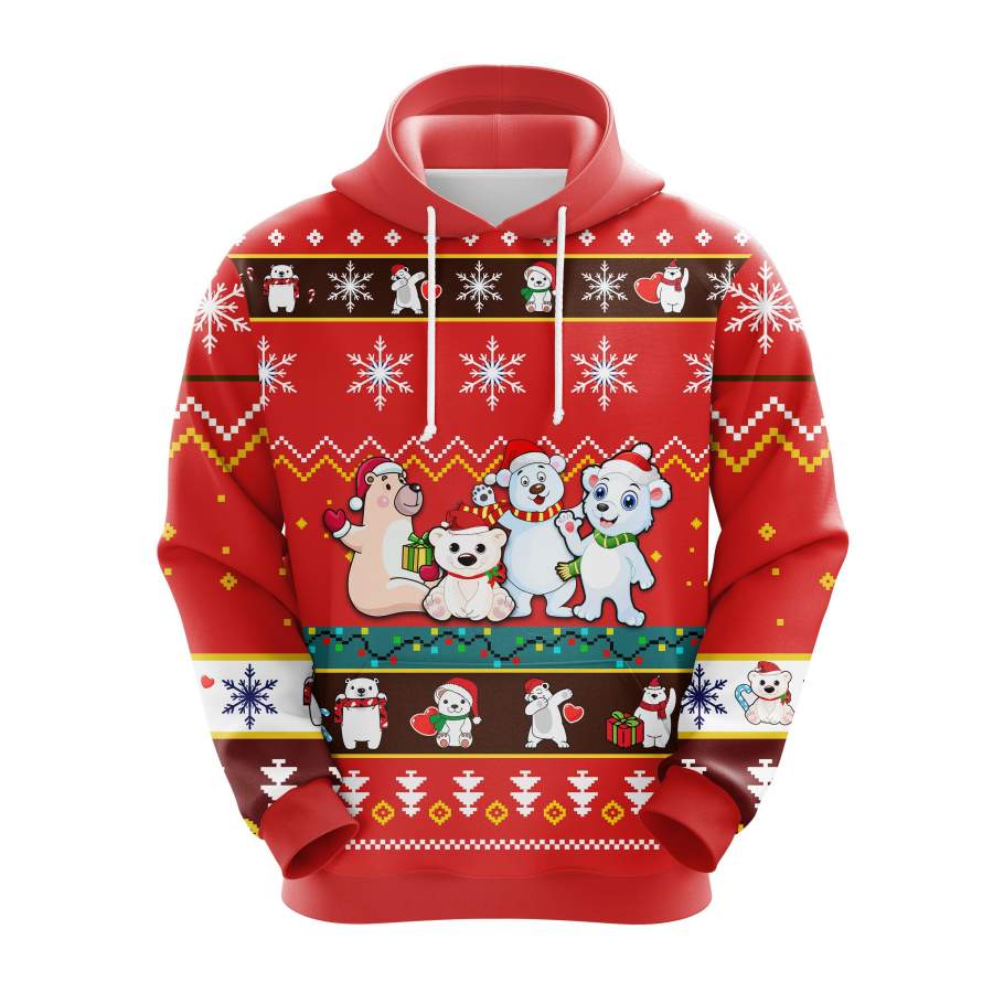 Bear Christmas cute Noel Mc Ugly Hoodie Red – Amazing Gift idea