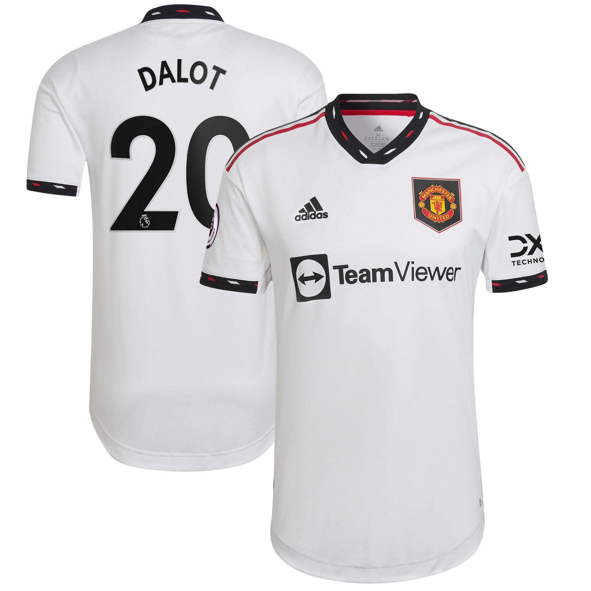 Diogo Dalot Manchester United 2022/23 Away Authentic Player Jersey – White