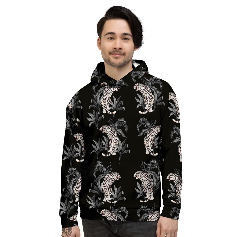 Tiger Tropical Vintage Print Pattern Men’S Hoodie