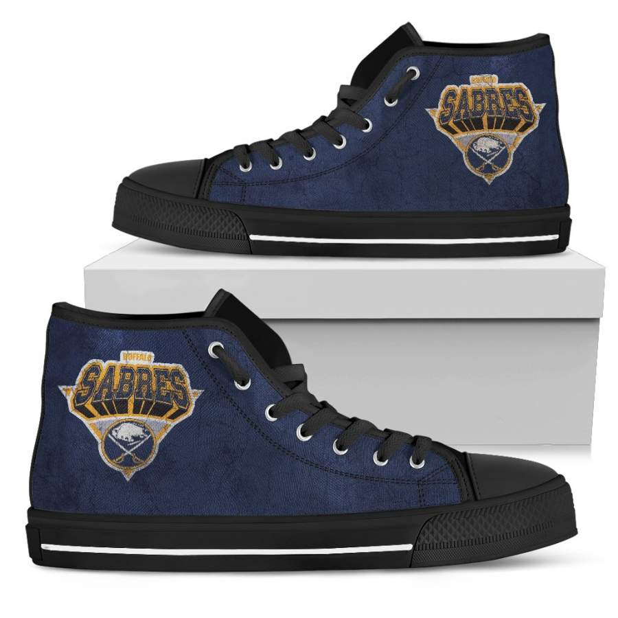 3D Simple Logo Buffalo Sabres High Top Shoes