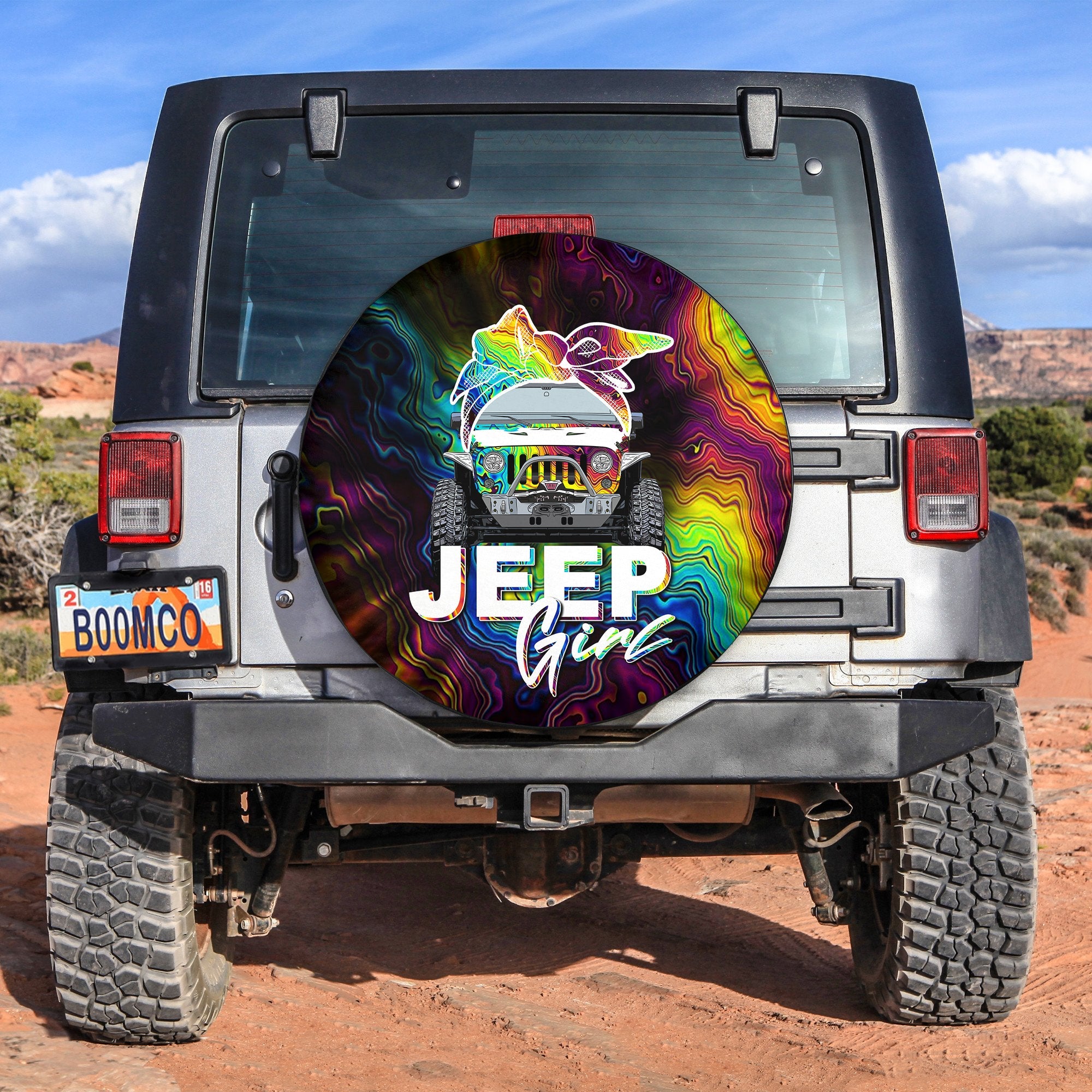 Jeep Girl Spare Tire Cover Colorful Style No.7 Lt6