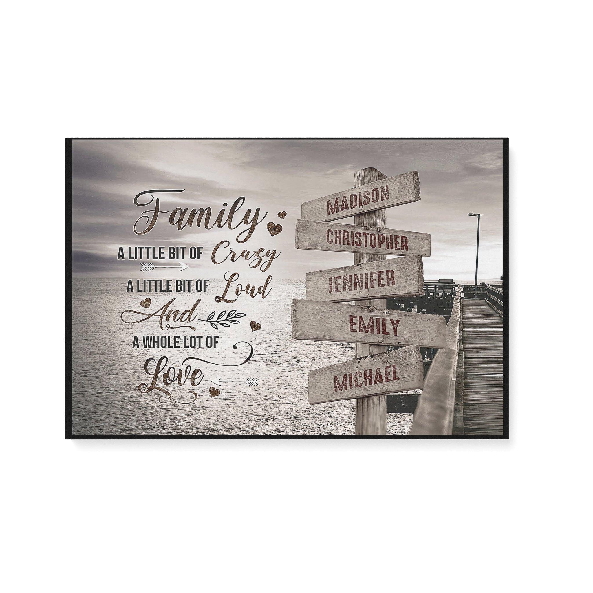 [Personalized Name] A Whole Lot Of Love Gift For Family Home Decor Wall Art Canvas Memorial Home Decor