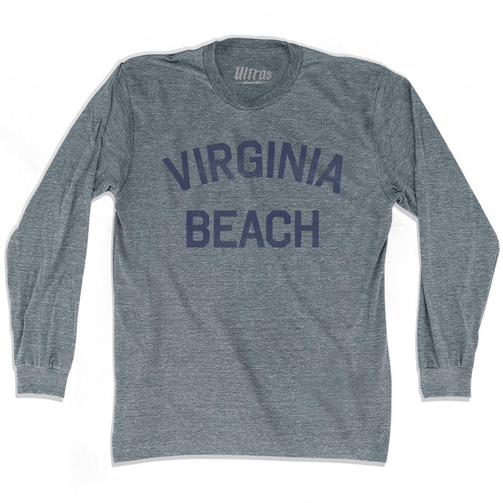 Virginia Virginia Beach Adult Tri-Blend Long Sleeve Vintage T-shirt