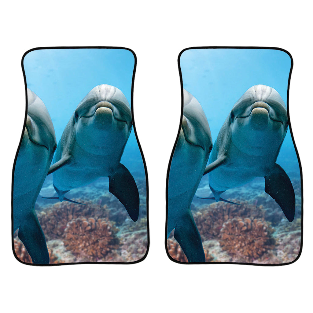 Cute Dolphins In The Ocean Print Front Car Floor Mats