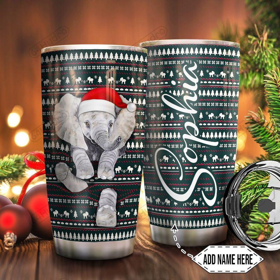 Higozy™ Elephant Christmas Personalized Stainless Steel Tumbler, great ideal for family and friends- LV987