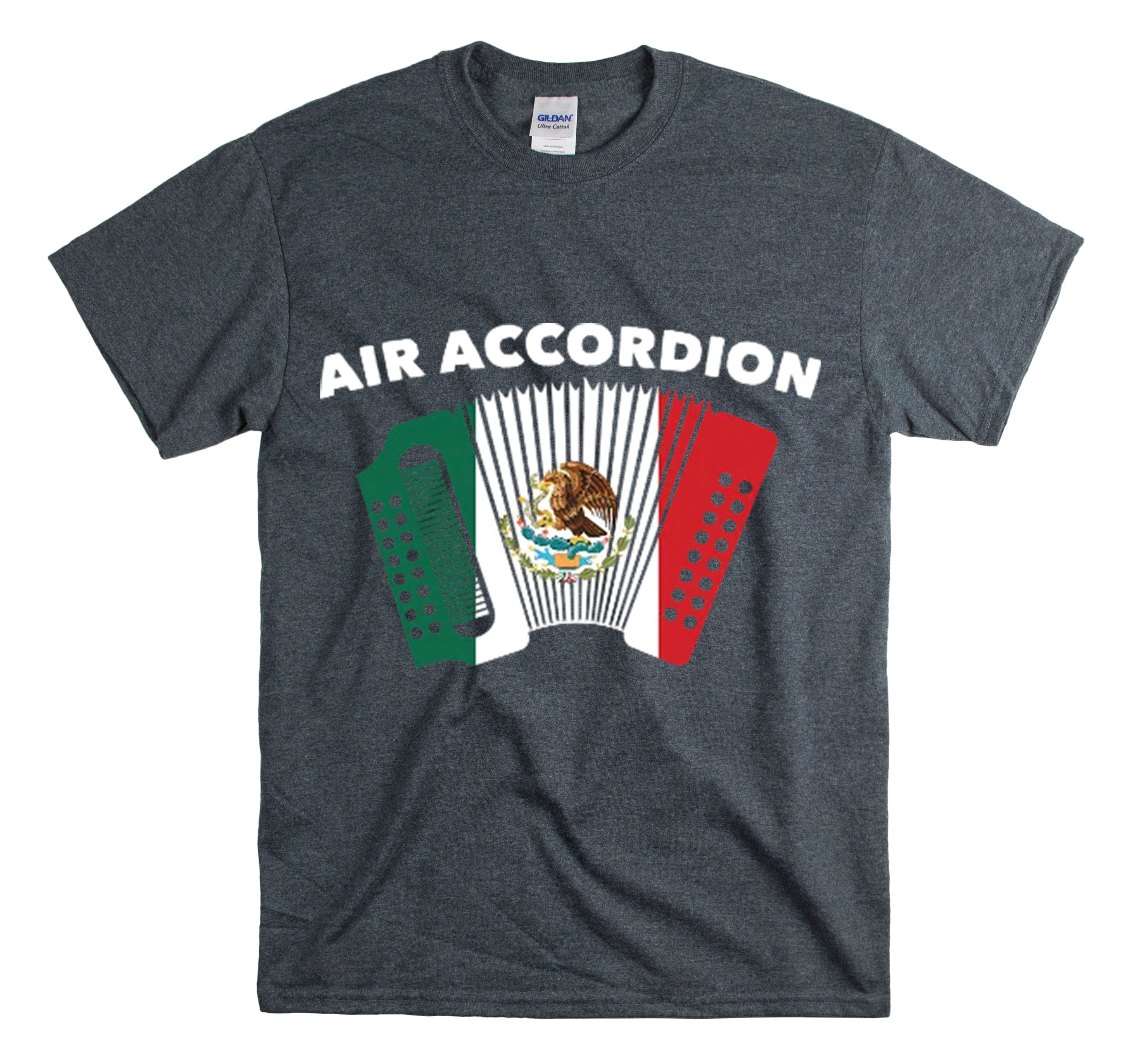 Shirt Funny Mexican Air Accordion Instrumentalist Creative Unique T-Shirt Unisex Heavy Cotton Tee