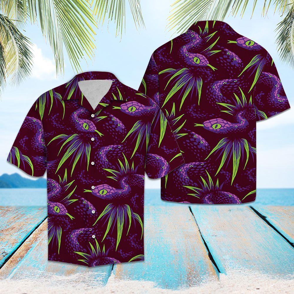 Mr Snake In The Rainforest Purple Hawaii Shirt For Men Women Ha40734