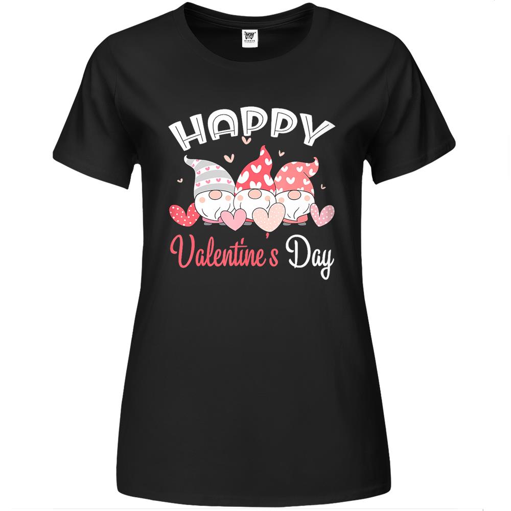 Happy Valentine’S Day Gnome Heart For Women Men Couples Premium Womens T Shirts