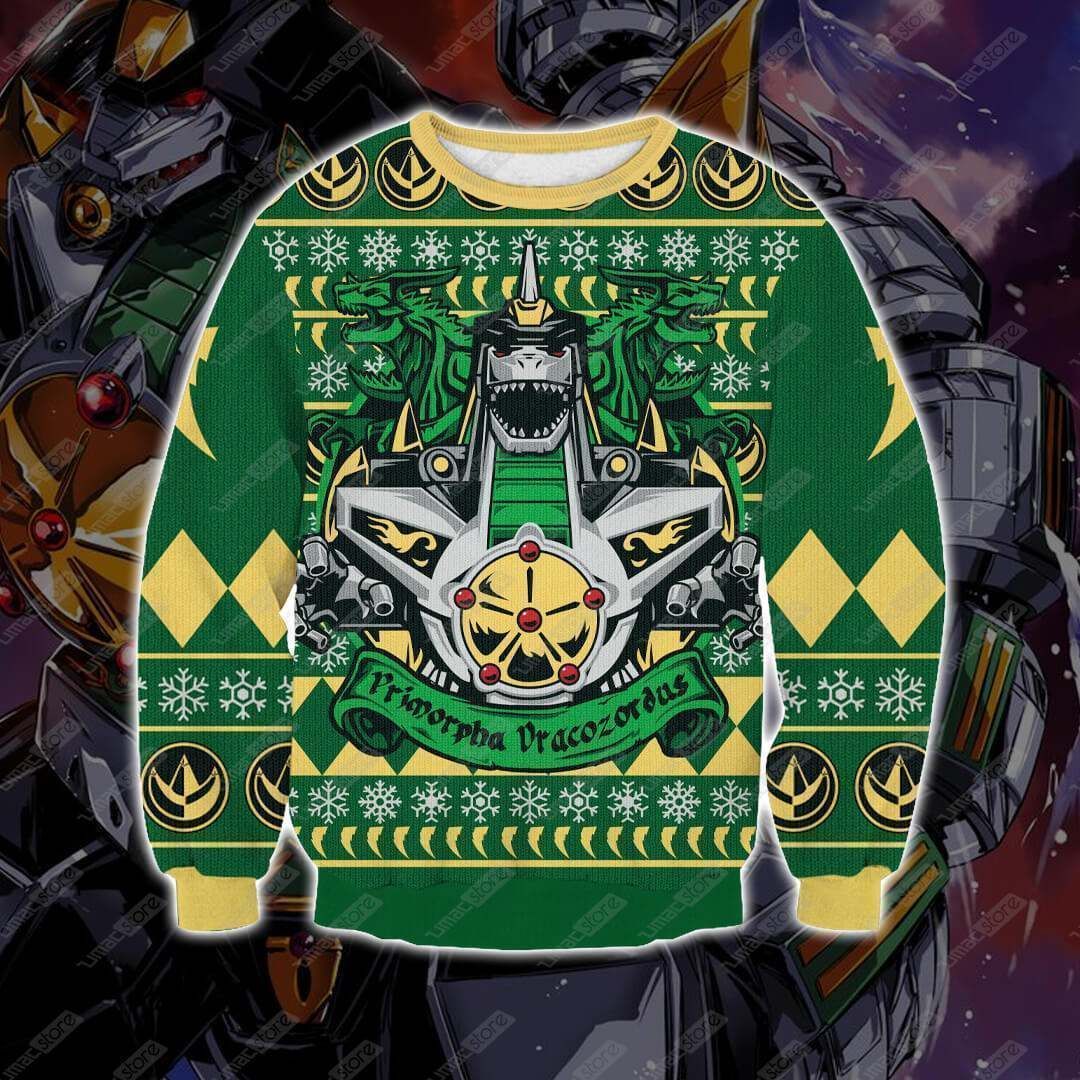 Power Rangers Dragonzord 3D Print Ugly Christmas Sweatshirt Thanksgiving Day 2022 Gift