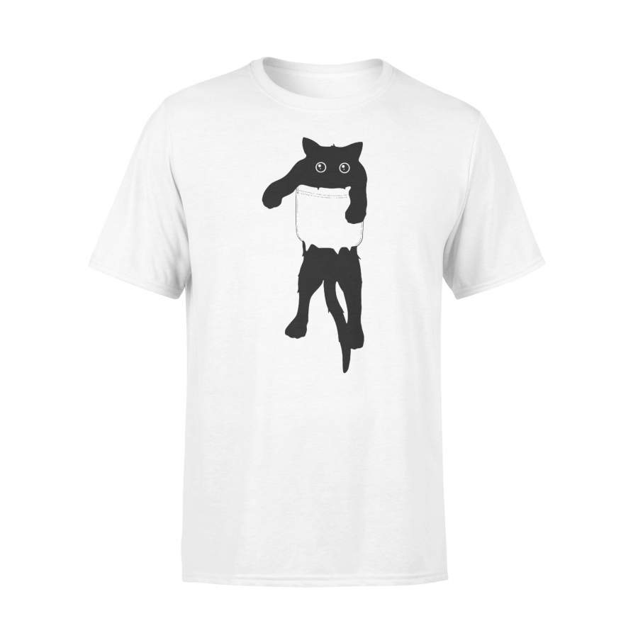 Hang Loose Black Cat Pocket Art Shirt