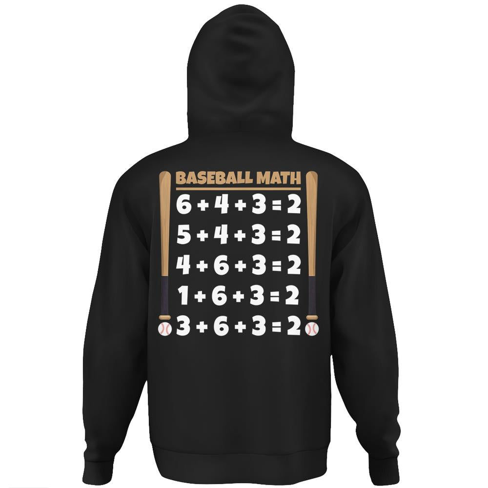 6 4 3 2 Baseball Math – Cute Playing Softball Game Tee Hoodie Print On Back