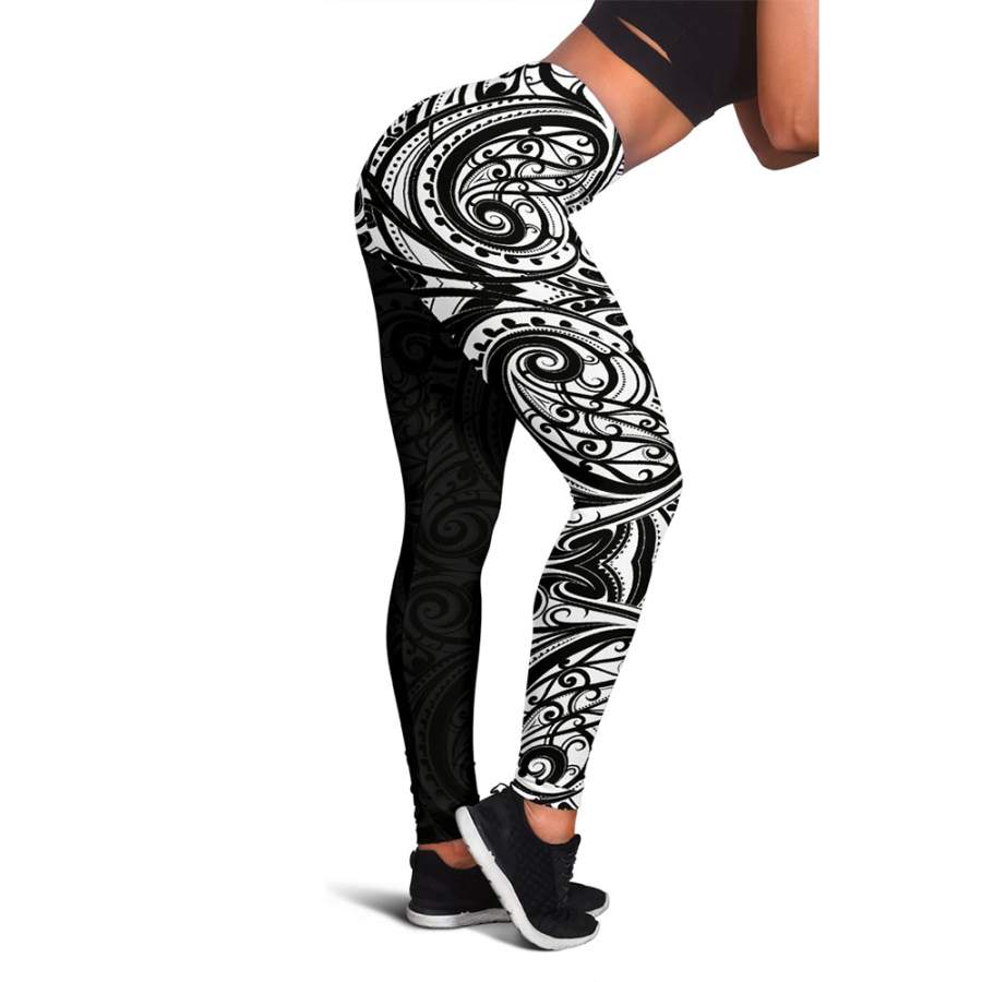 Aotearoa Maori with Map and Silver Fern Leggings HC0902