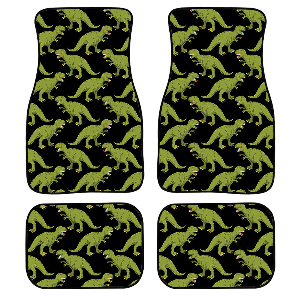 Tyrannosaurus Rex Pattern Print Front And Back Car Floor Mats, Front Car Mat